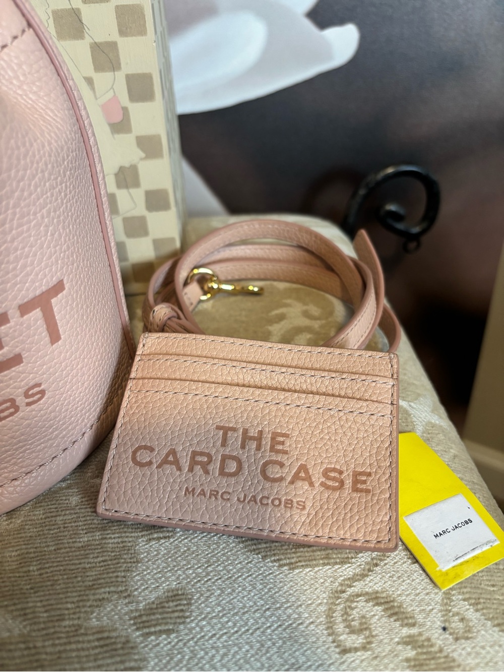 Marc Jacobs Mini Bucket Bag and Card Case in Blush Pink - Picture 3 of 10